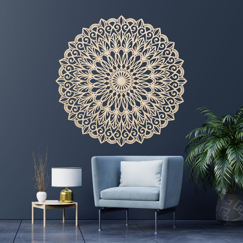 Drewniana mandala na ścianę – elegancka dekoracja Twojego domu