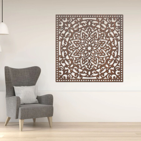 Drewniany obraz ścienny kwadrat - orientalna mandala Drewniany obraz ścienny kwadrat - orientalna mandala