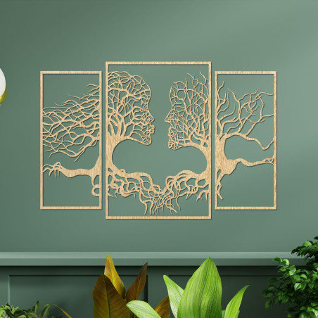 Drewniany obraz ścienny Kobieta i mężczyzna - SERCE