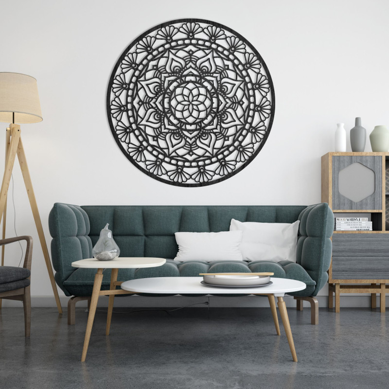 Drewniana mandala na ścianę - Aura Design