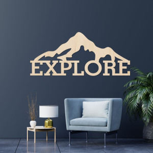 Rzeźbiony drewniany obraz góry 2