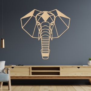 Drewniana dekoracja ścienna głowa słonia - LOXODONTA 2