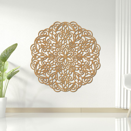 Drewniana mandala na ścianie – symbol harmonii i równowagi