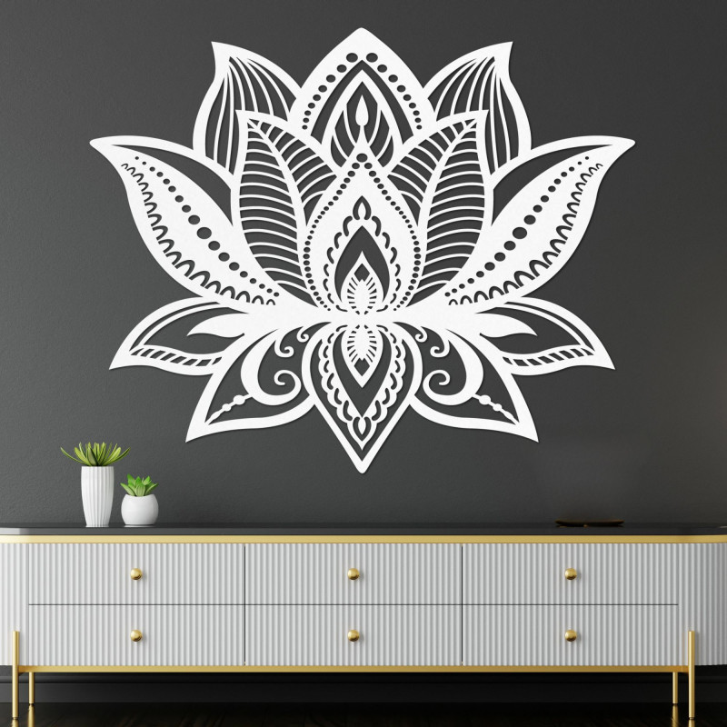 Drewniana mandala ścienna - FLORALIS