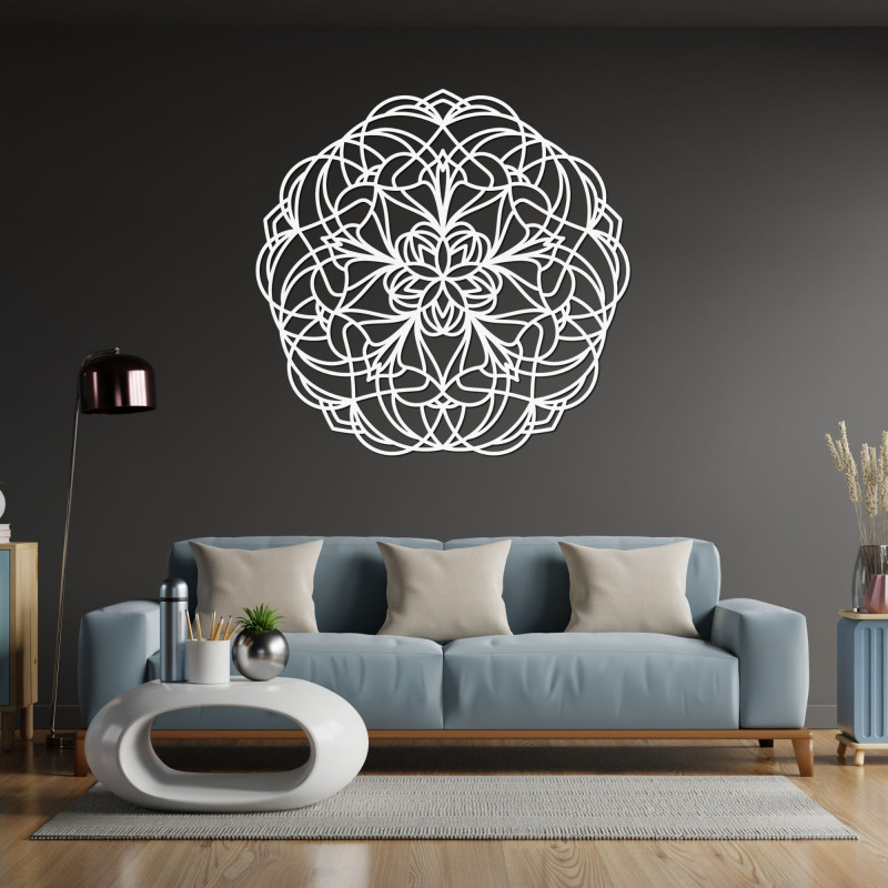 Elegancka drewniana mandala do nowoczesnego wnętrza