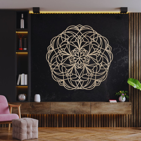 Drewniana mandala na ścianę – Nowoczesna dekoracja ścienna