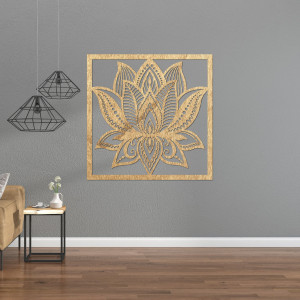 Mandala kwiat lotosu na ścianę kwadrat - ALAKSTRA 2