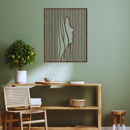 Designerska drewniana dekoracja iluzji twarzy - FACIEI