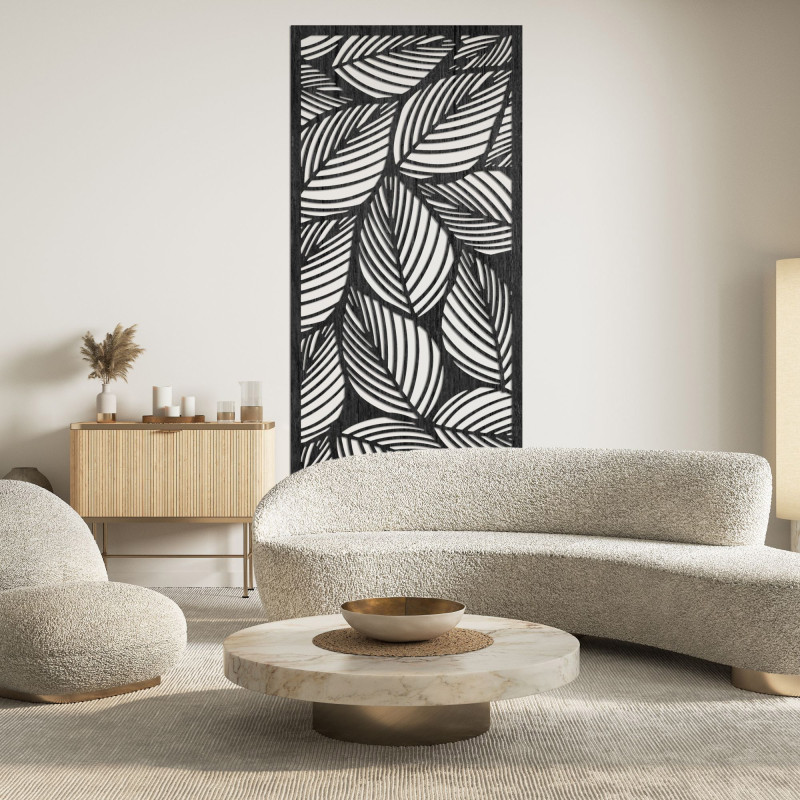 Motyw liści dodaje wnętrzu lekkości i naturalności.