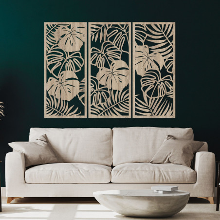 Tropikalne liście monstera i paproć - LIBOGA