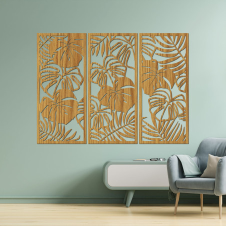 Tropikalne liście monstera i paproć - LIBOGA