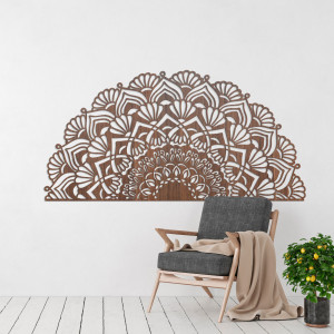 Unikalna pół drewniana mandala na ścianę - MENSIS 2