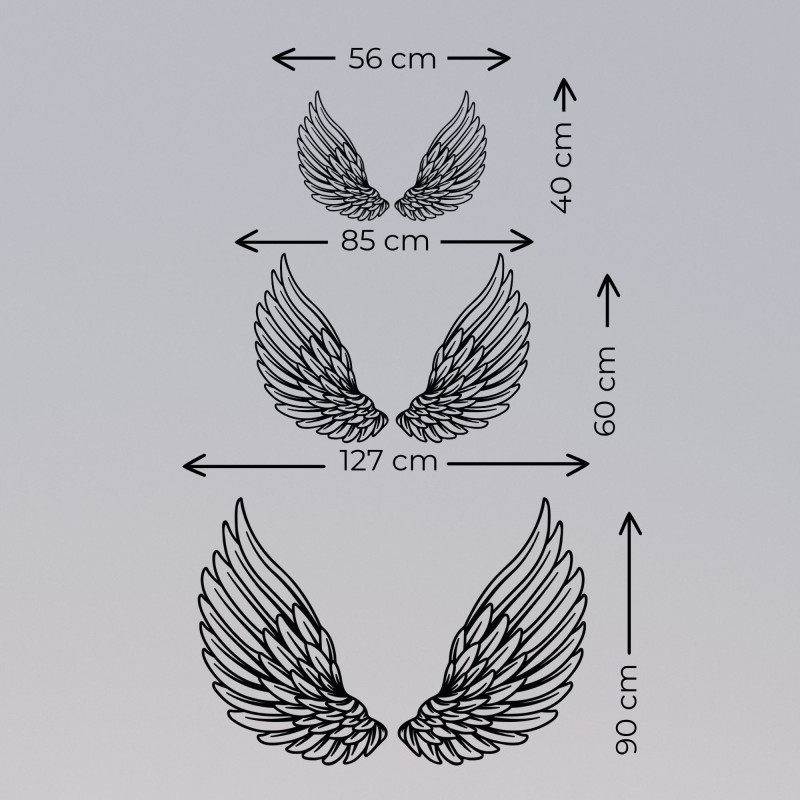 Ta drewniana dekoracja ścienna w kształcie anielskich skrzydeł symbolizuje wolność, ochronę i lekkość.