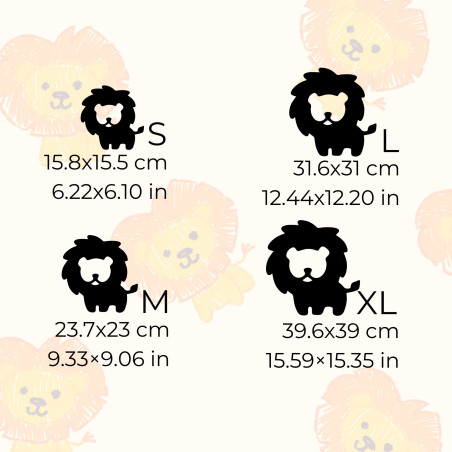 Drewniana dekoracja słoń, lew, żyrafa - SAFARI