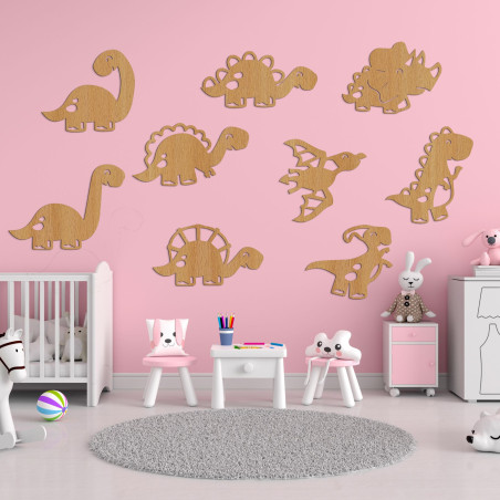 Drewniany obrazek do pokoju dziecięcego dinozaury - TERESEK