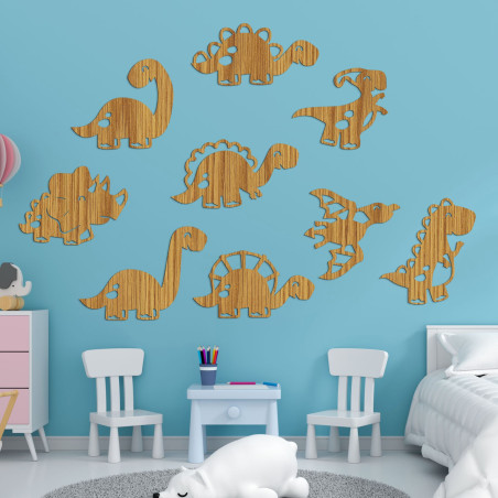 Drewniany obrazek do pokoju dziecięcego dinozaury - TERESEK