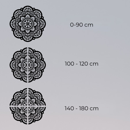 Ścienny drewniany obraz mandala światło życia - LUMEN