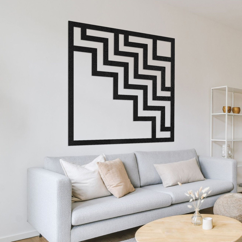 Nowoczesna drewniana dekoracja ścienna z efektownym geometrycznym wzorem zygzakowatym