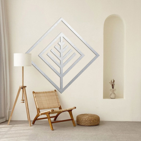 Drewniana dekoracja liść kwadrat - ATALY