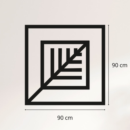 Geometryczny drewniany obraz o minimalistycznym designie na ścianę