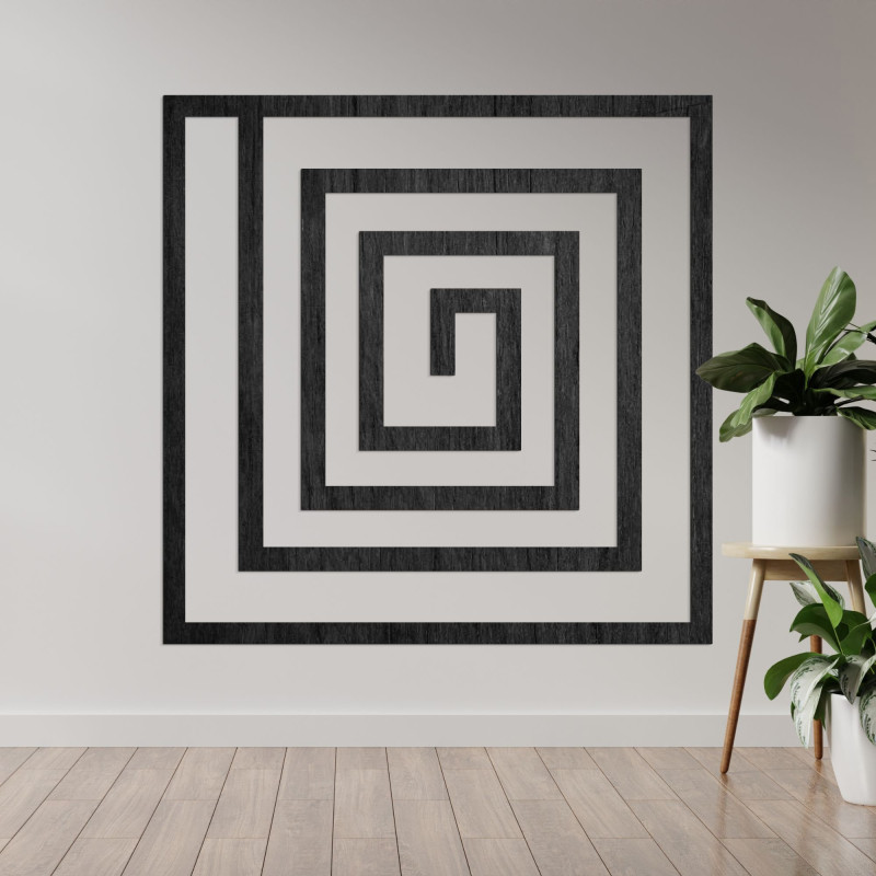 Drewniana spiralna dekoracja