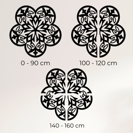 Drewniany obraz ścienna mandala tajemniczy kwiat - AURELIA