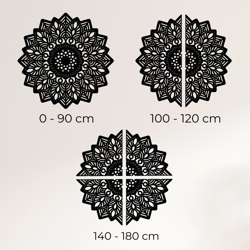 Rzeźbiona drewniana dekoracja ścienna mandala...