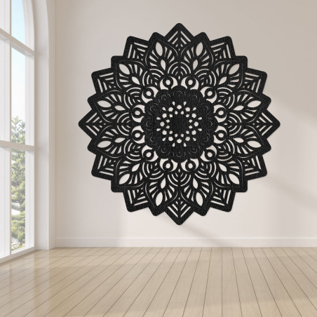 Drewniany obraz ścienny mandala w kształcie słońca - IGNEUS Drewniany obraz ścienny mandala w kształcie słońca - IGNEUS