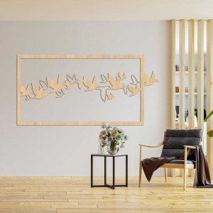 Drewniany obraz ścienny ptaki - RODDO 2