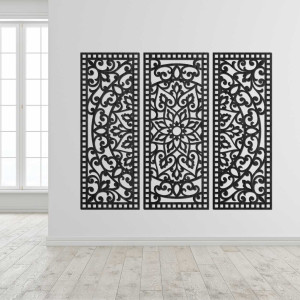 Dekoracja ścienna trzyczęściowy panel mandala - AURELIA