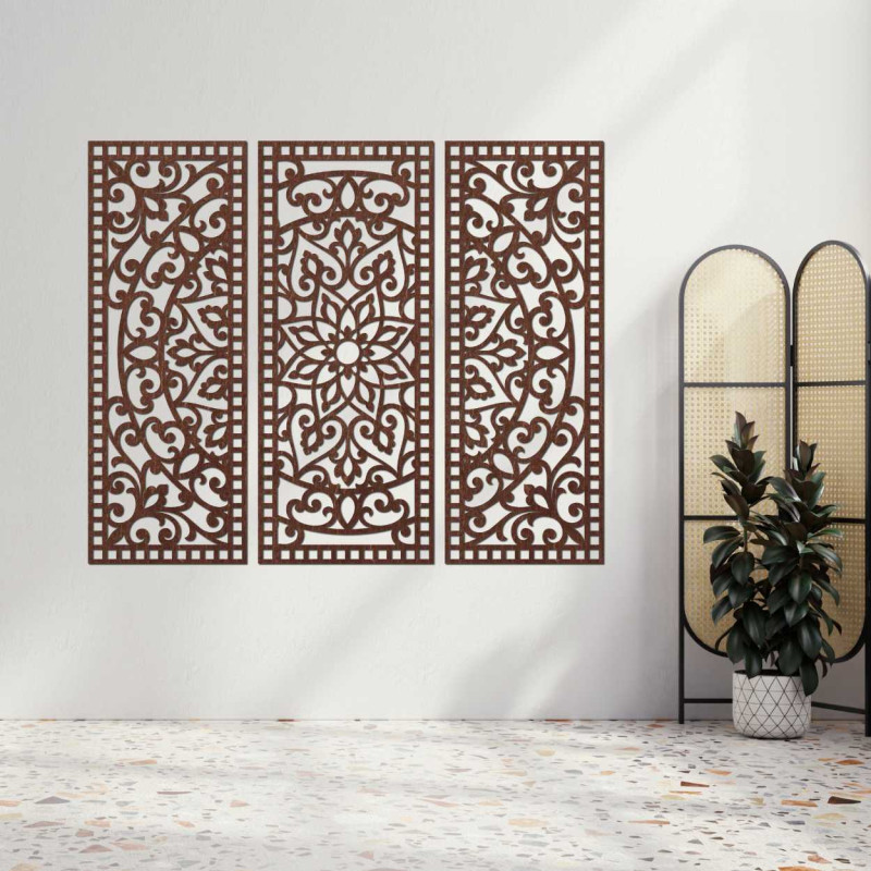 Dekoracja ścienna trzyczęściowy panel mandala - AURELIA