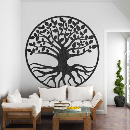 Drewniany obraz na ścianie