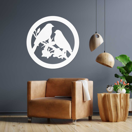 Drewniany obraz ścienny ptaki na gałęziach - AVIAN