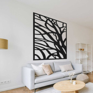 Malowidło ścienne na drewnie przedstawiające gałęzie...