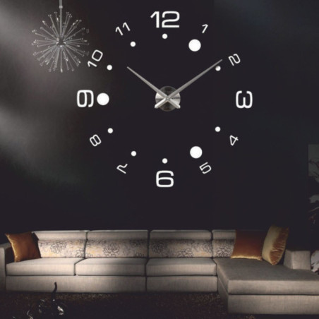 Duży zegar ścienny 3D z tworzywa sztucznego - DEREK