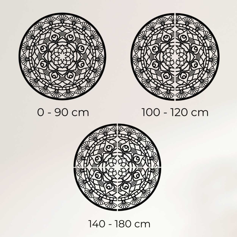 Drewniana mandala na ścianie symbolizująca harmonię, równowagę i spokój