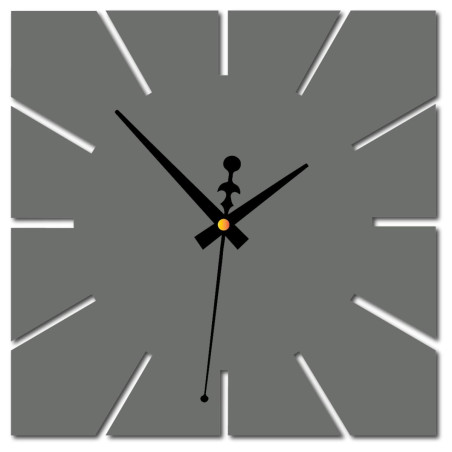 Zegar ścienny minimalistyczny, kwadratowy design - KAVARDI