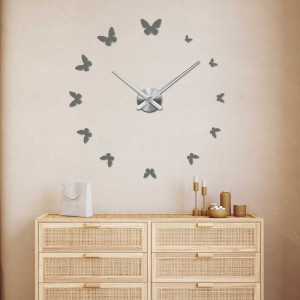 Samoprzylepny zegar ścienny, luksusowy zegar na stencie, zegar plastikowy 2