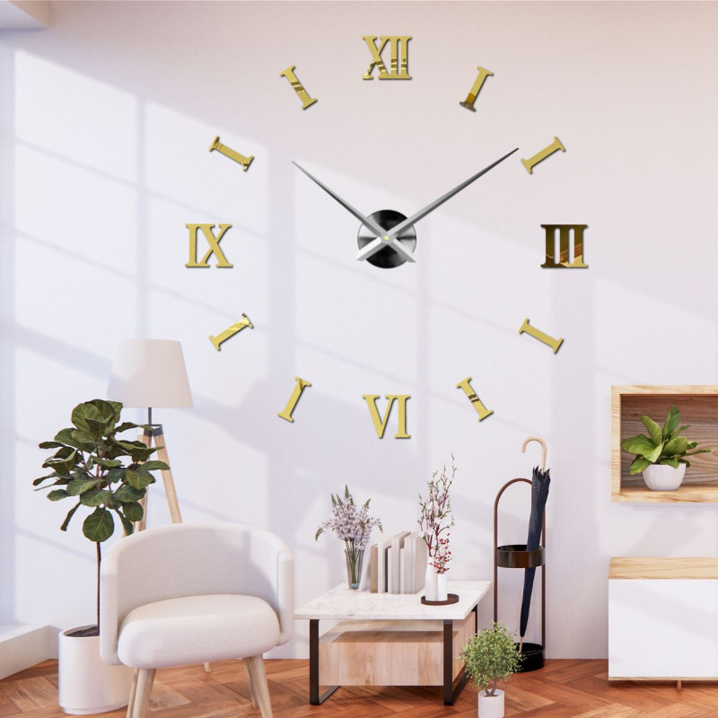 Samoprzylepny zegar DIY z efektem 3D - idealny dodatek do salonu, biura lub przedpokoju.