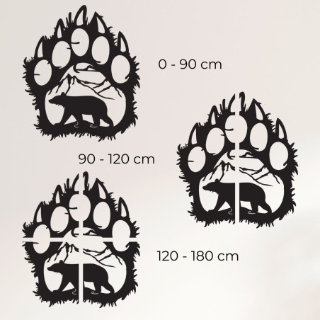 Obraz łapy niedźwiedzia na tle górskiego krajobrazu - SOPORTA