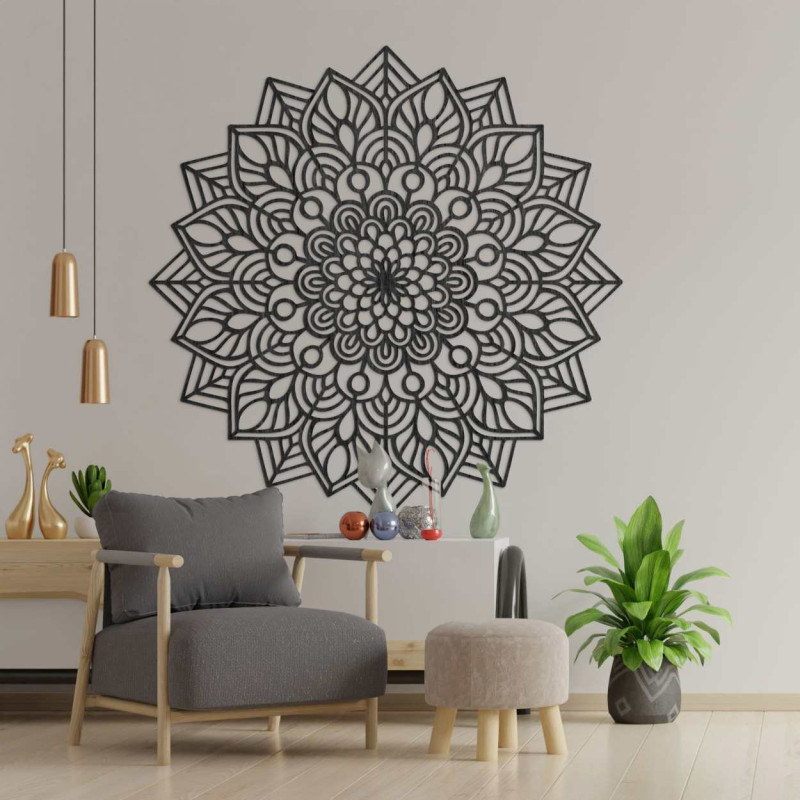 Drewniana mandala na ścianę - elegancka dekoracja