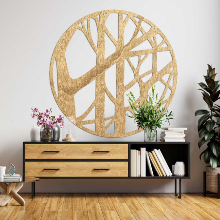 Widok z bliska na wzór drewnianego drzewa o okrągłym kształcie Widok z bliska na wzór drewnianego drzewa o okrągłym kształcie
