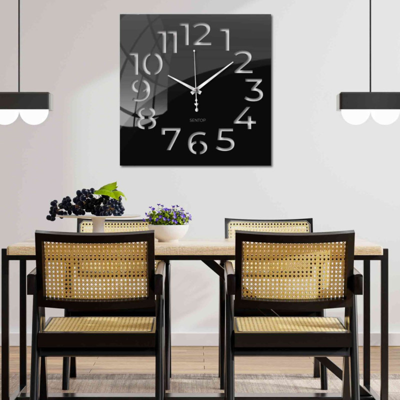 Elegancki zegar z pleksi – nowoczesny design i precyzja na ścianie