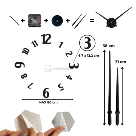 Stylowy zegar ścienny - CHRLIE