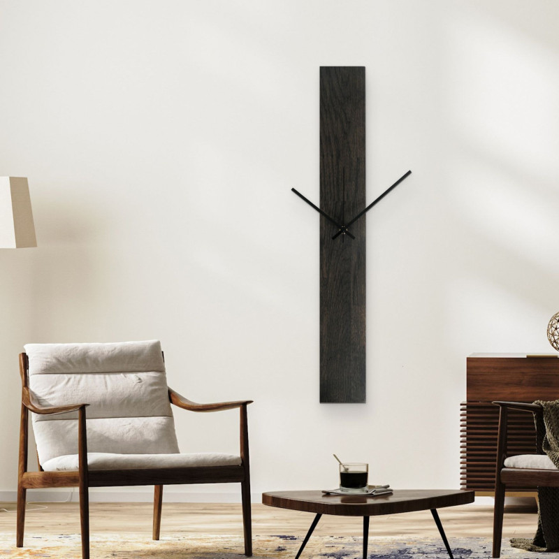 Stylowy zegar ścienny w kolorze czarnym