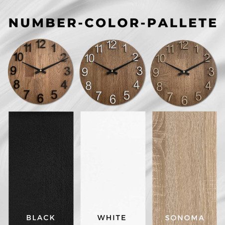 Elegancki drewniany zegar do salonu