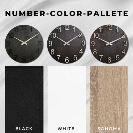 Okrągły zegar z drewna o prostym, minimalistycznym designie