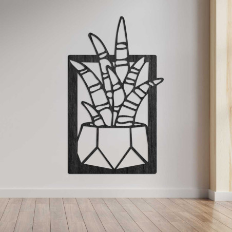 Nowoczesny drewniany zegar ścienny o prostym, minimalistycznym designie.