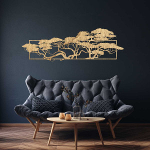 Luksusowy, drewniany zegar ścienny o nowoczesnym designie do kuchni lub biura. 2