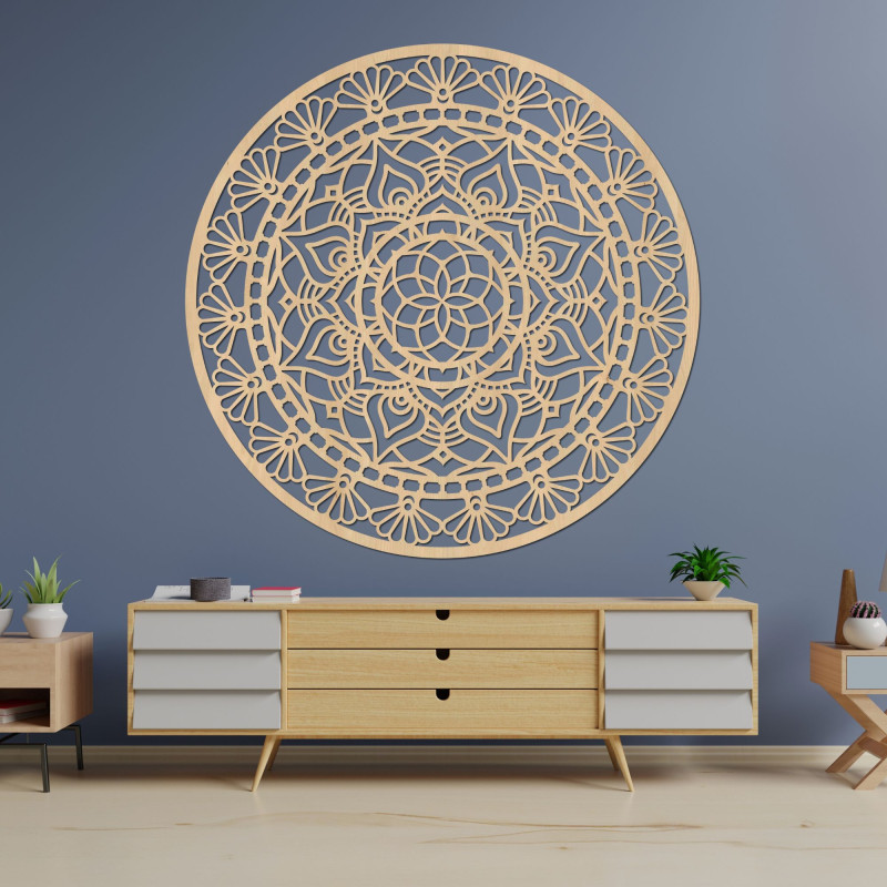 Drewniana mandala – Kwiat Życia